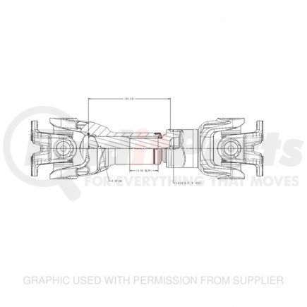 A09-50040-780 by FREIGHTLINER - Driveline - RPL35, Flange, Main, 78.0 Inch, Prime Paint