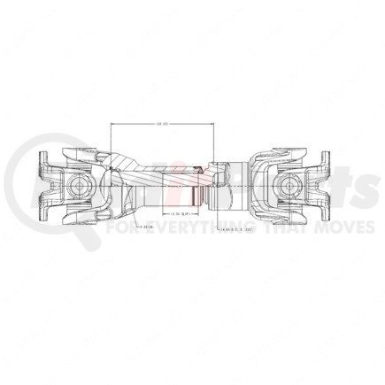 A09-50040-502 by FREIGHTLINER - Driveline - RPL35, Flange, Main, 50.5 Inch, Prime Paint