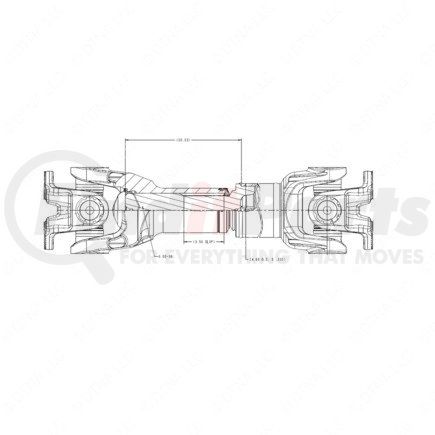 A09-50040-552 by FREIGHTLINER - Driveline - RPL35, Flange, Main, 55.5 Inch, Prime Paint