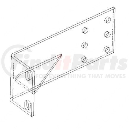 A15-19716-001 by FREIGHTLINER - Bumper Bracket Assembly - Front, Right Hand