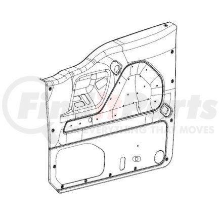 A18-53812-023 by FREIGHTLINER - Door Panel Assembly - Right Hand