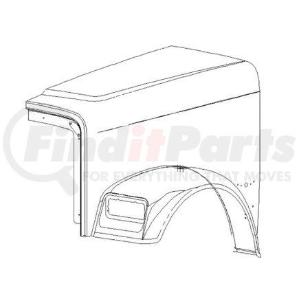 A17-12562-006 by FREIGHTLINER - HOOD FLD 120 XL 752