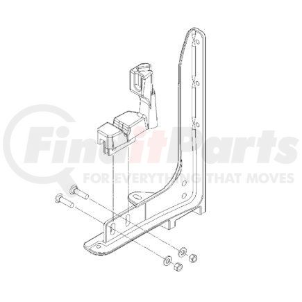 A17-12924-002 by FREIGHTLINER - Hood Lift Support Bracket - Support Assembly, Hood, Left Hand