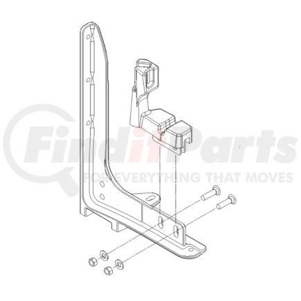 A17-12924-003 by FREIGHTLINER - Hood Lift Support Bracket - Support Assembly, Hood, Right Hand