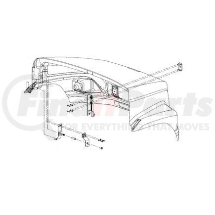 A17-15053-001 by FREIGHTLINER - HOOD ASM FLN FRL T