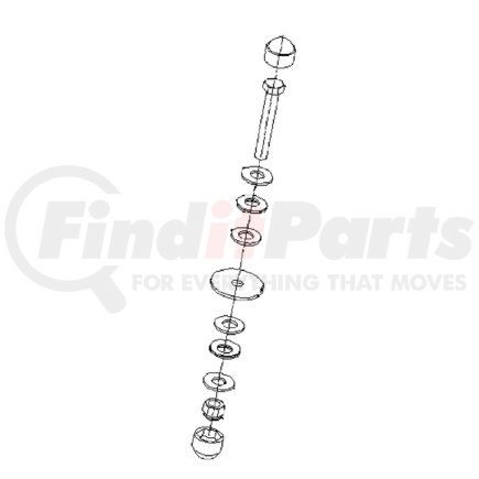 A18-32955-001 by FREIGHTLINER - Hardwear - Upper Mirror Pivot Fastener