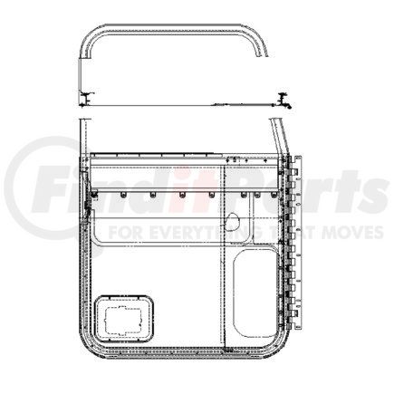 A18-28001-005 by FREIGHTLINER - DOOR-W/MIRROR,RH,W/WIN