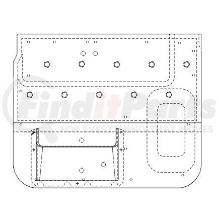 A18-36992-510 by FREIGHTLINER - Door Interior Trim Panel - 644.52 in. Width