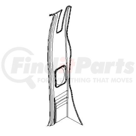 A18-39126-002 by FREIGHTLINER - Body B-Pillar Trim Panel