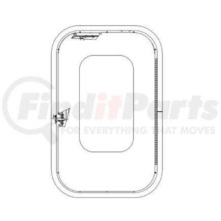 A18-46682-013 by FREIGHTLINER - Sleeper Door Assembly - Sleeper Access, With Window