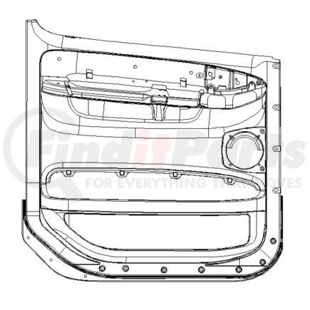 A18-46802-002 by FREIGHTLINER - PANEL DR INR RH TMBLWD