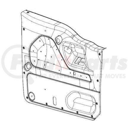 A18-53812-024 by FREIGHTLINER - PANEL ASM TRIM DOOR LH