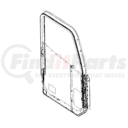 A18-58066-001 by FREIGHTLINER - Door Assembly - Right Hand, No Lower Window