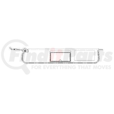 A18-63438-019 by FREIGHTLINER - Interior Sun Visor Assembly - Left Hand Side, Vanity, Taupe