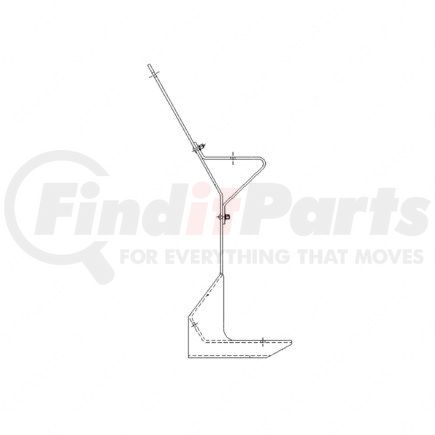 A22-33062-007 by FREIGHTLINER - Fuel Tank Step Bracket - Without Fuel Tank Faring, Polished