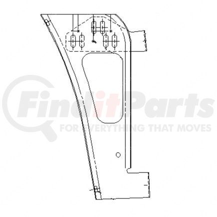 A22-37444-000 by FREIGHTLINER - Fender Bracket Assembly - Support, Quarter Fender, Right Hand