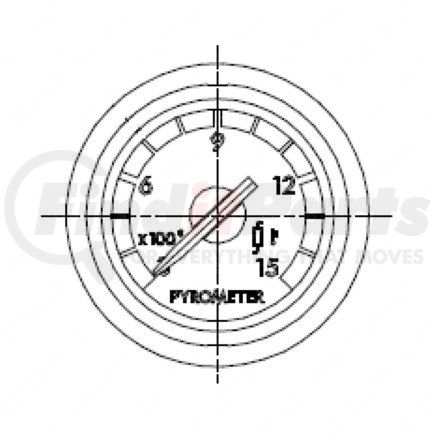 A22-38891-000 by FREIGHTLINER - Boost / Pyrometer Gauge - Black Bezel with Bracket