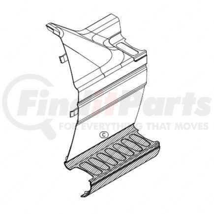 A22-52251-004 by FREIGHTLINER - FAIRING CHAS RR