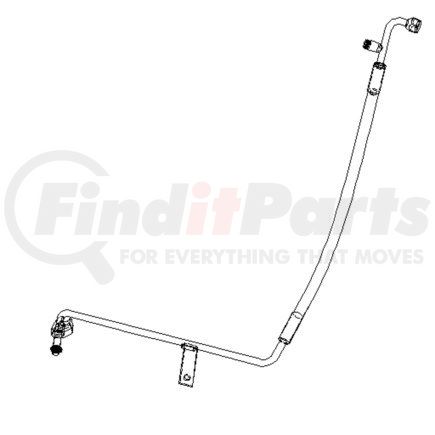 A22-58657-002 by FREIGHTLINER - A/C Hose Assembly - #6, 20.28" L, Radiator to Junction Block