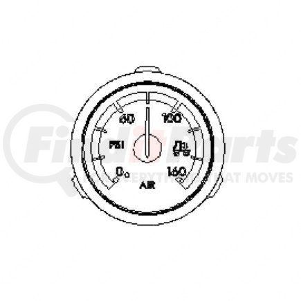 A22-59220-101 by FREIGHTLINER - Air Pressure Gauge