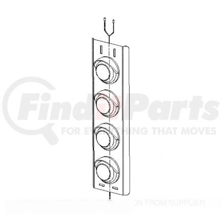 A22-60376-002 by FREIGHTLINER - Air Cleaner Lamp Assembly - Left Hand