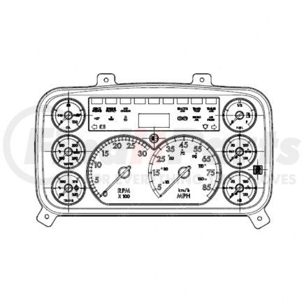 A22-61959-047 by FREIGHTLINER - Instrument Cluster - Mph/Kph/Tach/Reset/Transmission/2