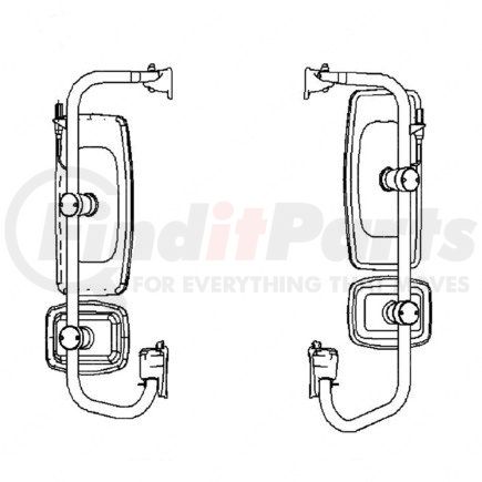 A22-62158-000 by FREIGHTLINER - Door Mirror - Mirror Assembly - Left Hand