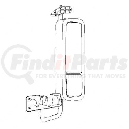 A22-62162-001 by FREIGHTLINER - Mirror Assembly - Tex Cover, Heated, Right Hand