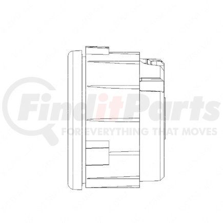 A22-66352-008 by FREIGHTLINER - Fuel Level Gauge - Electric, Fuel/Diesel Exhaust Fluid, Black