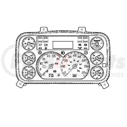 A22-74544-027 by FREIGHTLINER - Instrument Cluster - ICU3S, Nafta, Transmission Fluid Temperature Gauge, Hydraulic Brake