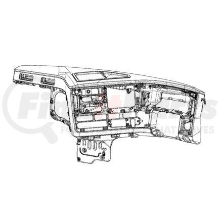 A22-75136-000 by FREIGHTLINER - Dashboard Assembly - Main, 43N, Right Hand Drive