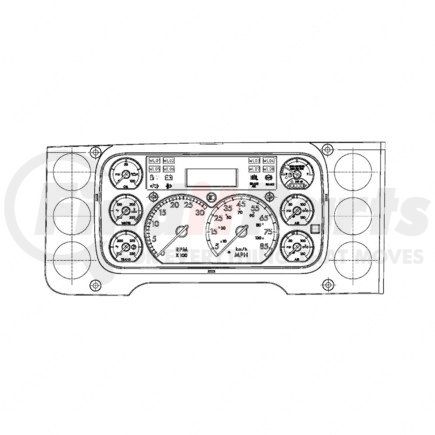 A22-76208-101 by FREIGHTLINER - Instrument Cluster Assembly - ICU3S, P3, US, Transmission Oil Temperature Gauge