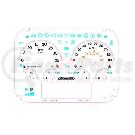 A22-77110-000 by FREIGHTLINER - IP-6GAUGE,MPH,TACH,AIR,DIESEL