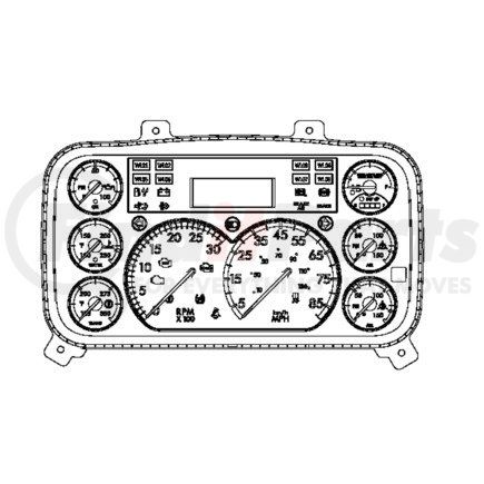 A22-77153-013 by FREIGHTLINER - Instrument Cluster - ICU3S, US, Hydraulic/Air