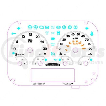 A22-77156-000 by FREIGHTLINER - IP-6GAUGE,MPH,TACH,AIR,8.8L