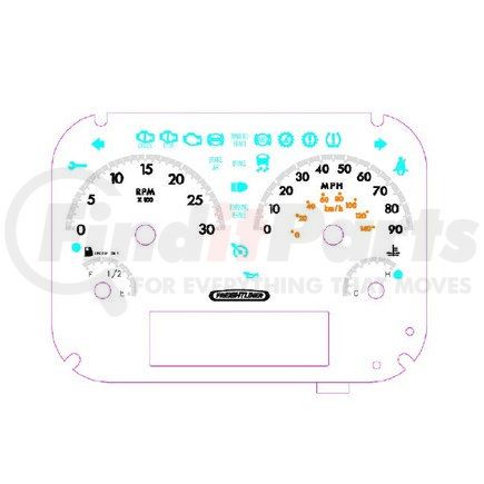 A22-77156-002 by FREIGHTLINER - IP-4GAUGE,MPH,TACH,HYD,8.8L