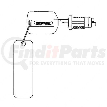 A22-77287-115 by FREIGHTLINER - KEY CODE FT1332,LOCKSET