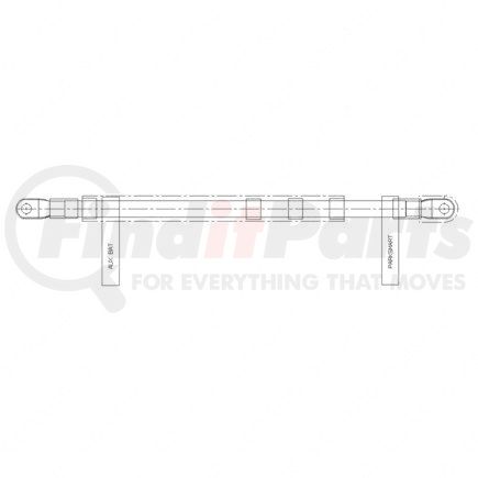 A66-04625-116 by FREIGHTLINER - Multi-Purpose Electrical Cable - Battery To Ground, Negative, 2/0, 3/8X3/8, 116 Inch