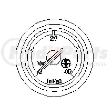 A22-38914-000 by FREIGHTLINER - Multi-Purpose Gauge - Air Restriction, Mechanical, Ama, Black