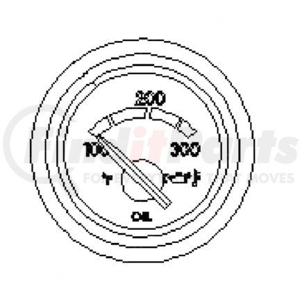 A22-39569-000 by FREIGHTLINER - Engine Oil Temperature Gauge - AMA, Chrome