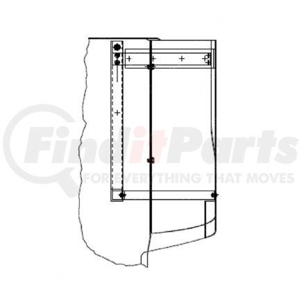 A22-39690-003 by FREIGHTLINER - Truck Cab Extender Fairing Assembly