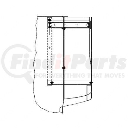 A22-39690-003 by FREIGHTLINER - Truck Cab Extender Fairing Assembly