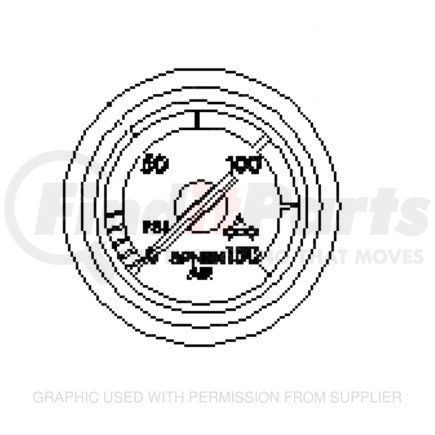 A22-41368-001 by FREIGHTLINER - Air Pressure Gauge Assembly