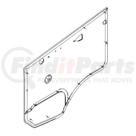 A22-42617-002 by FREIGHTLINER - Door Panel Assembly - Right Hand, Power Window