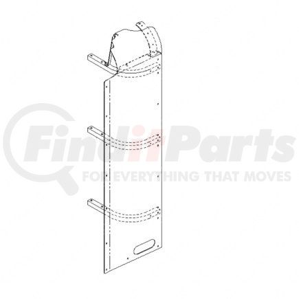 A22-43824-002 by FREIGHTLINER - Sleeper Fairing Extender - Side Extruder, Left Hand