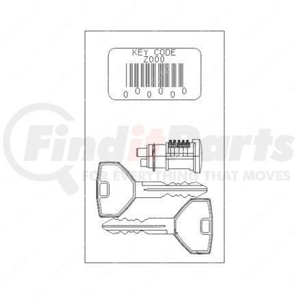 A22-45236-009 by FREIGHTLINER - LOCK-KEYC