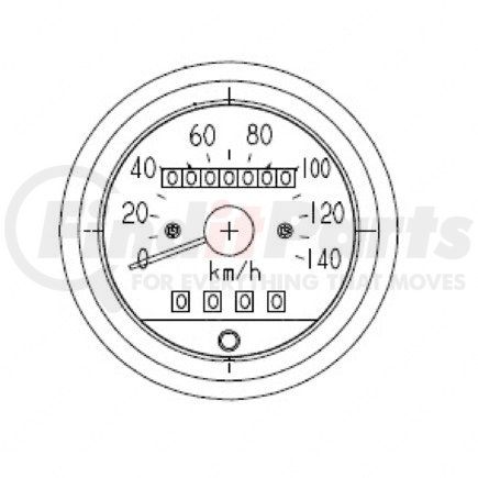 A22-45523-001 by FREIGHTLINER - GAUGE SPEEDO KPH