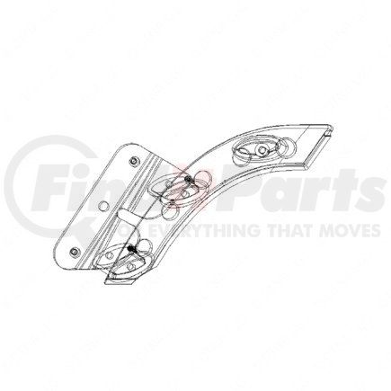 A22-46238-003 by FREIGHTLINER - Sun Visor Bracket Assembly - Front, Outer, Right Hand