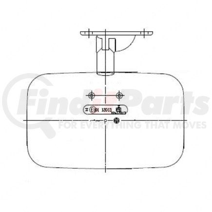 A22-48560-000 by FREIGHTLINER - MIRR ASSY LKDN BLK