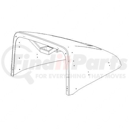 A22-49137-028 by FREIGHTLINER - Truck Fairing - Roof Assembly, 48/58 Inch